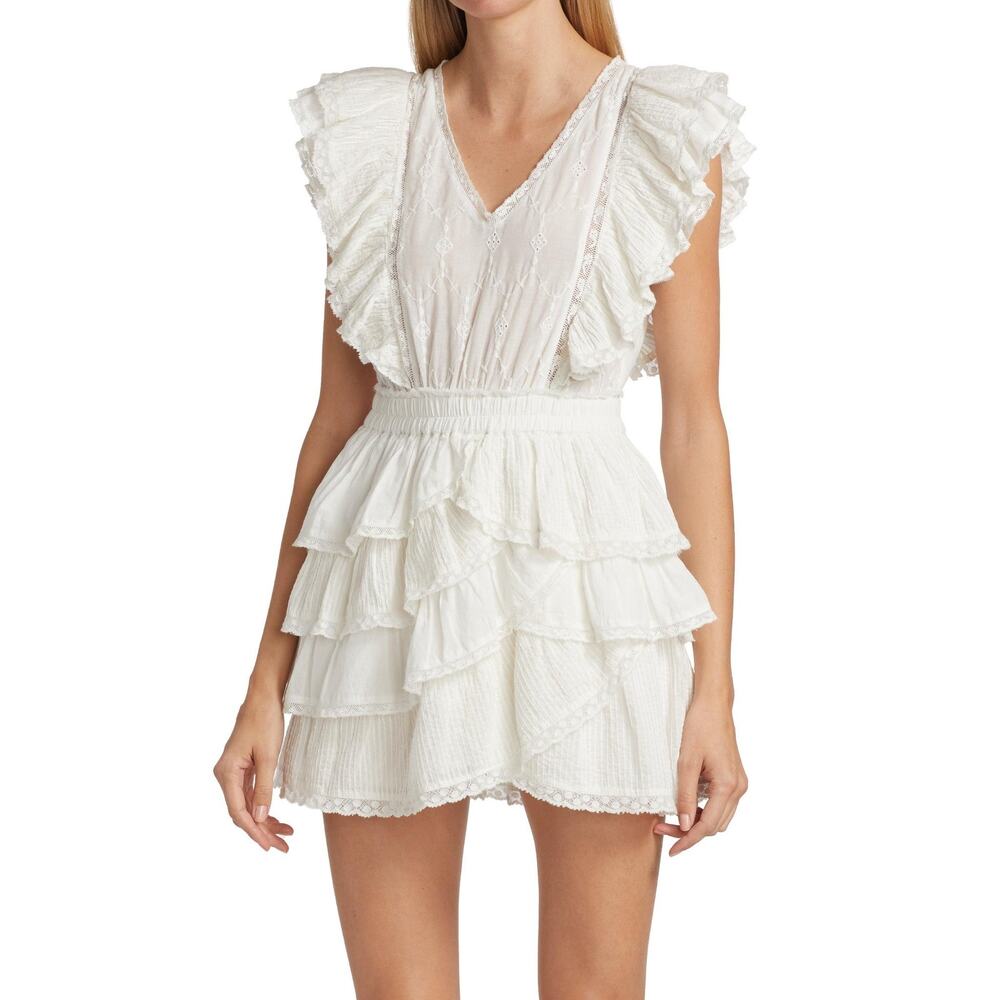 Loveshackfancy Corelli Ruffled Cotton Mini Dress … - image 3